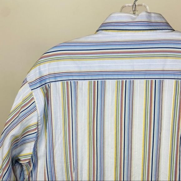 Ted Baker London Multi Color Stripe Button up 4(L) - Picture 3 of 7